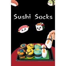 Zumiya Unisex Sushi Kutusu Konseptli Pamuklu Çorap Seti - Özel Tasarım Hediyelik Model 6