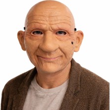 Kaia Life Gerçekçi Yaşlı Adam Maskesi – Lateks Görünümlü Plastik Korku Maskesi