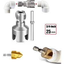 Depolife Pvc Pprc Boru Iç ve Dış Diş Açma Aparatı 3/4" (25MM) Yiv Paso Açma Anahtarı Rayba Pafta