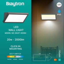 Brayton Napoli Ip 65 20W 3 Renkli Modern Duvar Armatürü