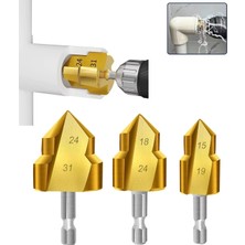 Depolife Pvc Boru Havşa Pprc Boru Onarımı Için Rayba 3 Boy Matkap Ucu Boru Tamir Delme Genişletme Tıraşlama