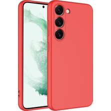 Ve Kırmızı Samsung Galaxy S23 ile Uyumlu Rose Serisi Kamera Korumalı Silikon Kılıf