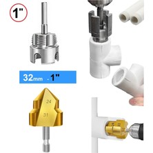 Depolife Pprc Pvc Boru Havşa ve Diş Açma Klavuz Seti 32MM Pafta Kılavuz Diş Açma 6'lı Pah Rayba