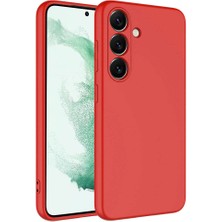 Ve Kırmızı Samsung Galaxy S24 ile Uyumlu Rose Serisi Kamera Korumalı Silikon Kılıf
