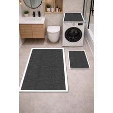 Get Carpet 3’lü Banyo Paspas Takımı – Banyo Paspas Takımı ve Çamaşır Makine Örtüsü Matı Dijital Baskılı, Yıkanabilir, Klozet ve Makine Önü Set