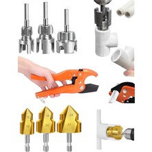 Depolife Pprc Pvc Boru Havşa ve Diş Açma Klavuz Seti 32MM Pafta Kılavuz Diş Açma 6'lı Pah Rayba