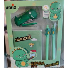 Ada Çanta Kırtasiye Dinozor Model Umix Zımba Seti ( Zımba+Tel+Defter+Kalem) AD54442