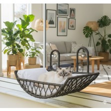 Missidea Vantuzlu Kedi Cam Yatağı Hamak Antrasit– Pencere Askılı Kedi Yatağı