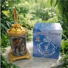 Banum Luxury Lux Ahşap Karişimli Altın Renkli Tütsüluk