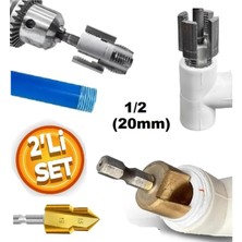 Depolife Pvc Pprc Boru Iç ve Dış Diş Açma Aparatı 1/2" (20MM) Yiv Paso Açma Anahtarı Rayba Pafta