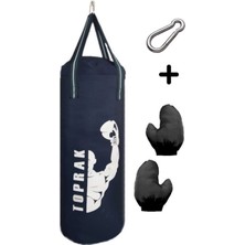 Emt Pazarlama Boks Torbası Eldiven ve Karabina Hediyeli Içi Dolu 50X20 cm Lacivert