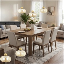 Lampaluce Grasso Modern Sıralı Sarkıt Avize 3'lü Sarı