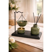 Banum Luxury 4 Parça Lux Tütsüluk Çelik ve Porselan