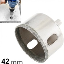 Depolife Mermer Granit Fayans Cam Yuvarlak Delme 42MM Matkap Uyumlu Elmaslı Boru Tipi Panc