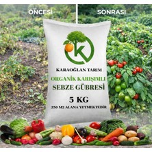 Sebze Gübresi Organomineral Katı Granül Domates Biber Salatalık Gelişim 5 kg