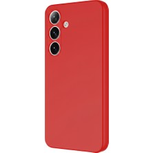 Ve Kırmızı Samsung Galaxy S25 Plus ile Uyumlu Rose Serisi Kamera Korumalı Silikon Kılıf