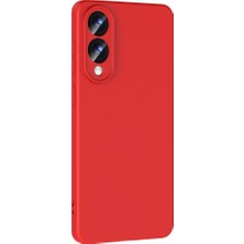 Ve Kırmızı Samsung Galaxy S25 Edge ile Uyumlu Rose Serisi Kamera Korumalı Silikon Kılıf