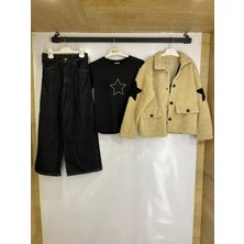 Carnaval Kids Peluş Ceketli Palazzo Takım