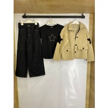 Carnaval Kids Peluş Ceketli Palazzo Takım