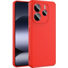 Ve Kırmızı Xiaomi Redmi Note 14 5g ile Uyumlu Rose Serisi Kamera Korumalı Silikon Kılıf