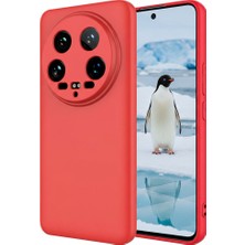 Ve Kırmızı Xiaomi Mi 14 Ultra ile Uyumlu Rose Serisi Kamera Korumalı Silikon Kılıf