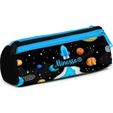 Minosso Astronot Desenli Erkek Çocuk Üç Bölmeli Kalem Çantası 6005