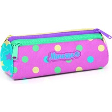 Minosso Simli Puantiye Desenli Kız Çocuk üç Bölmeli Kalem Çantası 6006