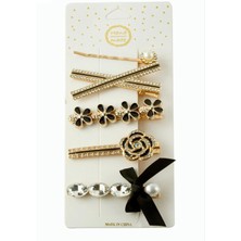 Mimoza Accessories Kız Çocuk Pens Toka 5'li - Inci, Deniz Yıldızı, Çiçek Figür