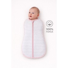 Mimocan %100 Pamuklu Organik Yumuşak Penye Uyku Tulumu Yenidoğan Fermuarlı Kundak 60X35 cm