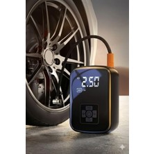 Emt Pazarlama Dijital Şarjlı Araç Lastik Hava Pompası Kompresör Taşınabilir LED Ekranlı