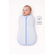Mimocan %100 Pamuklu Organik Yumuşak Penye Uyku Tulumu Yenidoğan Fermuarlı Kundak 60X35 cm