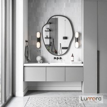 Lumora Mirror Design Doravia Antrasit Boyalı Mdf Çerçeveli Dekoratif Ayna