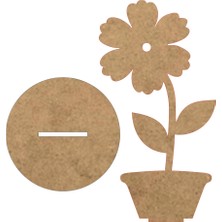 Ahşap Boyanabilir Güneş Çiçeği Figürü - 8X15 cm 3mm Ham Mdf Okul Öncesi Boyama Etkinlik Seti 10 Adet