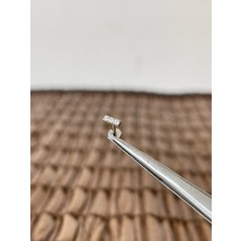 Aida Jewelss Gerçek Titanium G23 Üçtaş Zirkon Titanyum 6x1.2mm Labret Piercing