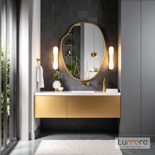 Lumora Mirror Design Doravia Gold Boyalı Mdf Çerçeveli Dekoratif Ayna