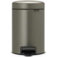 Brabantia BRB-8710755113246-NEWICON Pedallı Çöp Kutusu, 3 Litre, Plastik Kova - Platinum