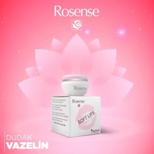 Rosense Dudak Vazelini 5 ml 3'lü Onarıcı Nemlendirici Kavanoz Tüm Ciltler İçin Doğal Görünüm