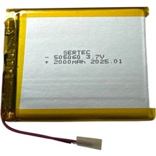 Marsilyan 505060 3.7V 2000 Mah Lipolymer Pil DEVRELI/1.5A (72)