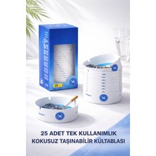 Syn Aksesuar 25 Adet Tek Kullanımlık Jel Kül Tablası – Pratik Taşınabilir Kokusuz Küllük, Yeni Nesil Koku Emici