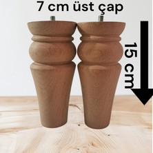 Cangul Ahşap Koltuk,kanepe Tv Ünite Ayak,baza 15 cm (Demir Aparatlı) 2 Adet