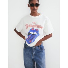 EAS Giyim Baskılı Oversize Basic Tişort