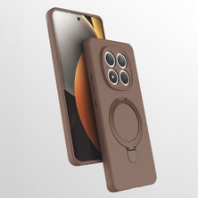 Alan Tech Redmi Note 15 Pro 4g Kılıf M-Safe Şarj Özellikli Standlı Zore Samara Kapak - Desert Gold