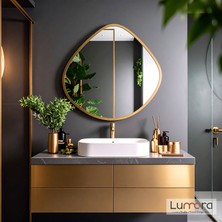 Lumora Mirror Design Zynor Gold Boyalı Mdf Çerçeveli Dekoratif Ayna