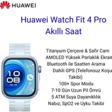 Huawei Watch Fit 4 Pro Akıllı Saat + Huawei Freebuds  Bluetooth Kulaklık Mavi