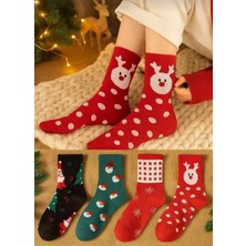 Unisex Yılbaşı Çorap Seti 4`lü