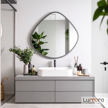 Lumora Mirror Design Zynor Antrasit Boyalı Mdf Çerçeveli Dekoratif Ayna
