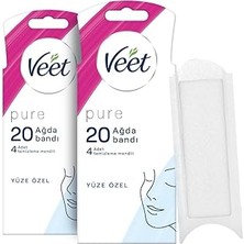 SHC4200 Veet Pure Hipoalerjenik Yüz Ağda Bandı, (2 x 20 Adet)