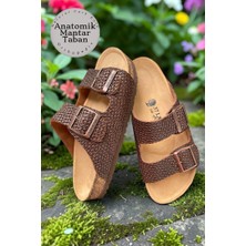 Land Of Cork Anatomik Unisex Terlik | Doğal Mantar Tabanlı Hakiki Deri Ark Destekli