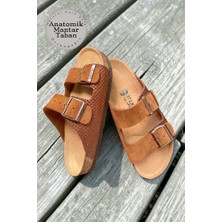 Land Of Cork Anatomik Unisex Terlik | Doğal Mantar Tabanlı Hakiki Deri Ark Destekli