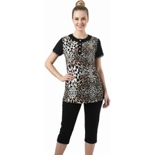 MTM My The Mall Giyim Hmd Kadın Leopar Taytlı Takım 60018